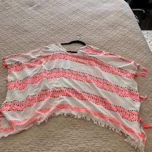 Boxy fit coverup poncho